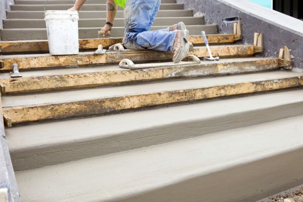 Concrete Steps Pouring in Cabot