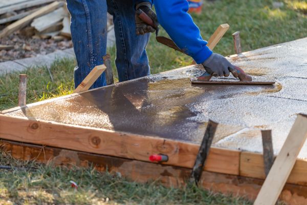 Patio Slab Construction in Cabot