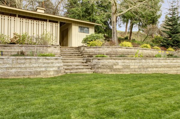Retaining Wall Construction in Cabot