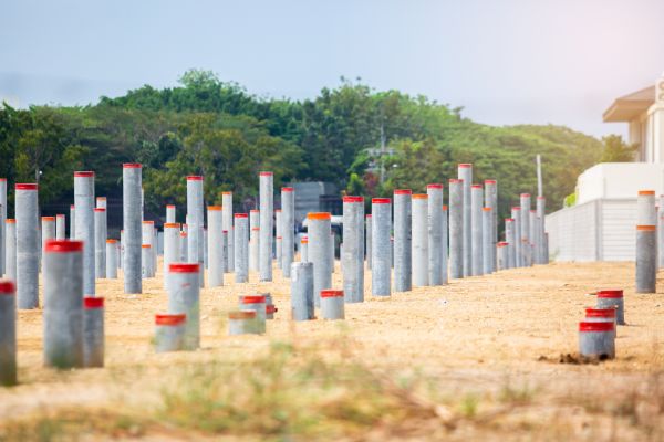 Concrete Pile Installation in Cabot