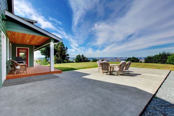 Backyard Concrete Paving in Cabot
