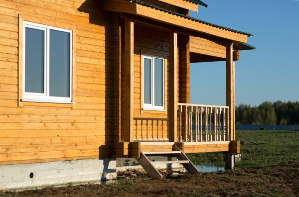 Cabin Footing Construction in Cabot