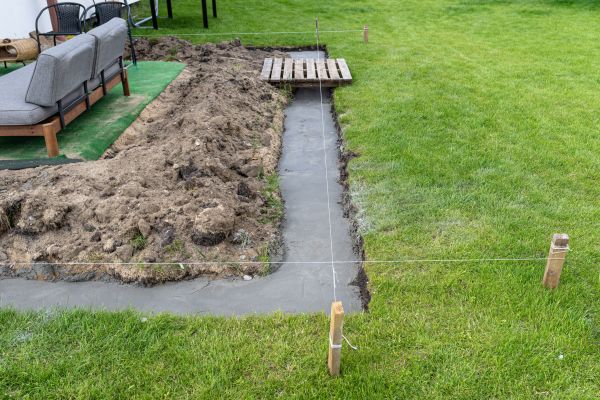 Cement Footer Installation in Cabot